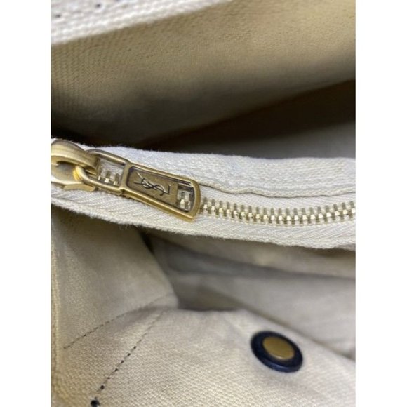 Saint Laurent Muse Two Ysl Embossed Rive Gauge Greenblack Leather Should… - Picture 3 of 11